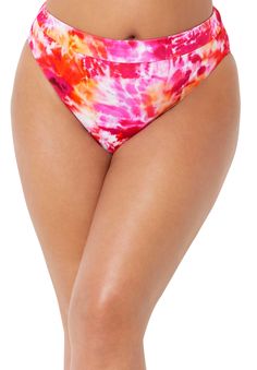 For a leggy, elegant look, there's nothing better to heighten your style than our High Leg Swim Brief. Cut higher on the hip to emphasize and flatter your shape, it's comfy and supportive. Pair with your favorite bikini top or tankini top. Like all Swimsuits for All swimwear, it's skillfully designed to fit you like nothing else. Fully lined, high leg briefHigh-cut leg openingRise: hits above waist82% Nylon / 18% SpandexFabric provides UPF 50 UV protection. See details.   Close Back Details "UPF Orange Tie Dye, Perfect Swimsuit, Orange Tie, Swim Brief, Swimsuits For All, Swim Bottoms, 50 Fashion, High Leg, Tankini Top