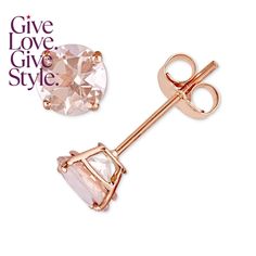 in stock Morganite Jewelry, Morganite Earrings, Morganite Gemstone, Wedding Studs, Rose Gold Earrings Studs, Rose Gold Morganite, Rose Gold Studs, Solitaire Earrings, Solitaire Studs