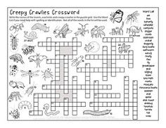 the summer time crossword puzzle game for kids with cartoon animals, birds and watermelon