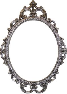 an ornate silver frame with diamonds on the edges and in the shape of a circle