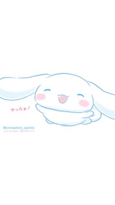 a drawing of a white rabbit laying on its back with it's eyes closed