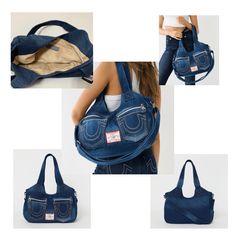 This Denim Pocket Bag is the perfect one for you! From True Religion's iconic denim, it features the classic horseshoe and zip pockets, a logo back patch, and a detachable strap. Make a statement with this stylish and spacious bag! 14"L x 9"H (to strap start) x 4.5"W Hobo Chic, Denim Pocket, Pocket Bag, A Logo, Dark Denim, True Religion, Are You The One, Convertible, Zip Pockets