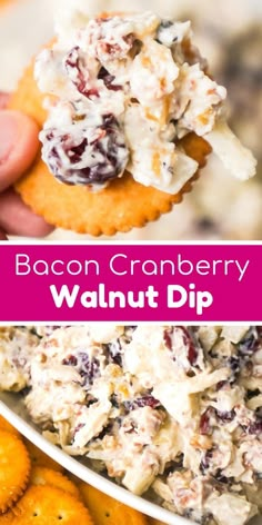 bacon cranberry walnut dip is an easy appetizer to make for any occasion