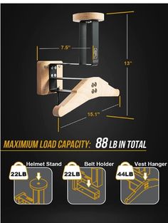 this is an image of the maximum load capacity wall mounted tool holder for woodworking