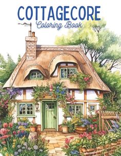 the cottage coloring book is shown