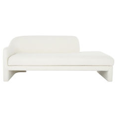 The Hewitt Modern Classic White Upholstered Boucle Daybed offers timeless elegance with contemporary comfort. Perfect for any space, this daybed features plush boucle upholstery and a sleek design, making it a stylish and versatile addition to your home. Daybed White, Living Room Chaise, Faux Hide Rug, Upholstered Chaise Lounge, Upholstered Chaise, Wood Daybed, Oak Bench, Stylish Interior Design