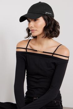 Jacquemus' baseball cap keeps things understated with an embroidered logo just above the ear. It's made from versatile black cotton-twill, so it's classic and wearable across seasons. Corduroy Bucket Hat, Cap Outfit, Designer Hats, Bucket Hats, Baseball Caps, Y2k Fashion, Hat Designs, Net A Porter, Sun Hats