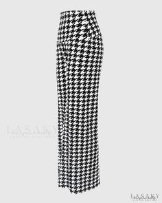 Lasaky - Houndstooth print high-waisted trousers High Waist Pants, Houndstooth Pattern, Top Fabric, High Waisted Trousers, Bottom Clothes, Waist Pants, Olivia Mark, Free Giveaway, High Waisted Pants