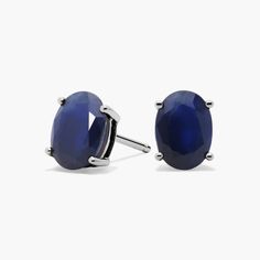 Pop on a pair of these classic oval cut sapphire stud earrings to add color to any outfit. With handcrafted 14k gold settings, these oval sapphire studs are as durable as they are stylish. Sapphire Stud Earrings, Sapphire Earrings Studs, Sapphire Studs, Precious Gemstones, Oval Cut, Gemstone Earrings, Types Of Metal, Blue Sapphire, Birthstone