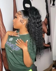 Curly Ponytail Hairstyles, High Curly Ponytail, Gel Hairstyles, Long Ponytail Hairstyles, Curly Hair Ponytail, High Ponytail Hairstyles, Weave Ponytail Hairstyles, Sleek Ponytail Hairstyles, Vacation Hairstyles