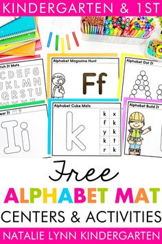 the alphabet mats and activities for children to learn