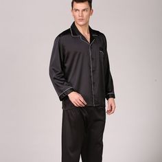 Large Size Men's Ice Silk Nightwear For Summer Long Sleeve Pure Color Pajama SetItem No. 89002
Fabric Name Silk Imitation
Main Fabric Composition Polyester Fiber (Polyester)
Style of cardigan
Applicable gender male
Product Category: Pyjamas
Content of main fabric components 95 (%)
Functions: Comfort, Sleep, Breath, Elasticity, Bath, Home, Leisure, Cool
Weaving
Collar shape V-neck
Suitable for season: spring, autumn, summer
Color: Black rope, red rope, pure black
Size L, XL, XXL, XXXL Mens Silk Pajamas, Autumn Luxury, Cotton Nightwear, Summer Pajama Set, Silk Nightwear, Couple Pajamas, Satin Sleepwear, Mens Pajamas Set, Pajamas Sets