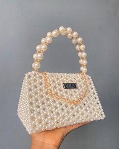 Leather Hand Bags For Women, Pearl Beaded Bag, Beads Bag, Bags For Ladies, Diy Jewelry Rings, Hand Bags For Women, Bead Weaving Tutorials