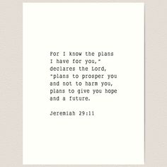 Lightly textured 100% cotton paper. Gallery quality vibrant prints with white border for easy framing. Multiple standard sizes offered. Additional sizes are available. Jeremiah 29, I Know The Plans, Prayer Board, Vibrant Prints, Cotton Paper, White Border, The Lord, I Know, Art Print