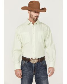 Resistol Men's Long Sleeve Button Down Western Shirt , Sage Work Boots Men, Wedding Shirts, Basic Long Sleeve, Dress Hats, Western Shirt, Western Shirts, Boots For Sale, Boots Men, Hats For Women