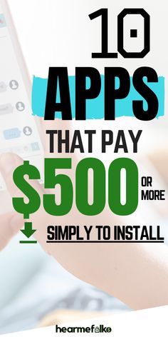 the text reads 10 apps that pay $ 500 or more simply to install