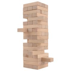 a stack of wooden blocks sitting on top of each other