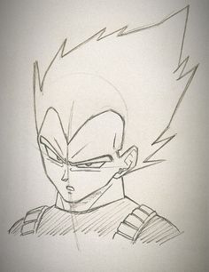 a drawing of gohan from dragon ball