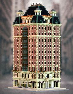 a building made out of legos is shown