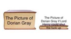 the picture of dorian gray is on top of two books