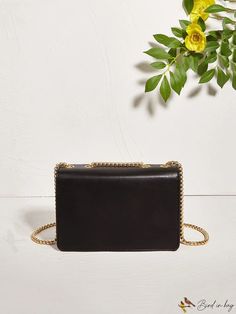 BirdinBag - Compact Metallic Chain Flap Bag for Stylish Decoration Elegant Pattern, Chain Shoulder Bag, Bag Bag, Square Bag, Style Elegant, Flap Bag, Bag Straps, Metal Decor, Metal Chain