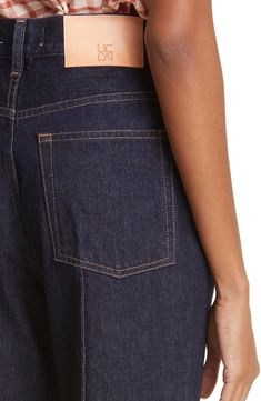 Selvedge jeans are cut from premium, pure cotton denim and traced with topstitching for extra style points. 100% cotton Machine wash, line dry Made in the USA of imported fabric Cropped Cotton Jeans With Contrast Stitching, Cotton Dark Wash Jeans With Seam Detailing, Ulla Johnson, Pure Cotton, Nordstrom, Fabric