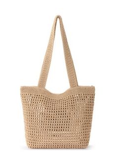 For casual days that still require all your essentials, this tote from The Sak is the one to reach for. It's hand-crocheted in a slightly slouchy shape with plenty of room on the inside. | The Sak Casual Classics Crochet Tote Casual Crochet Beach Bag, Lightweight Crochet Shopping Tote Bag, Lightweight Crochet Tote Bag For Shopping, Lightweight Tote Crochet Bag For Shopping, Casual Crochet Beach Bag For Daily Use, Casual Open Weave Shoulder Bag For Everyday Use, Casual Crochet Shoulder Bag For Shopping, Casual Beige Crochet Bag For Shopping, Everyday Open Weave Crochet Bag For Spring