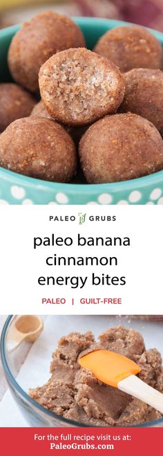 palen banana cinnamon energy bites in a bowl