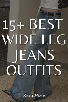 Here are the best wide leg jeans outfits that are trending right now. Click to learn more! Wide Leg Jeans Styling Ideas, Extra Wide Leg Jeans Outfit, Smart Casual Women Jeans, Jeans Wide Leg Outfits, Wide Leg Denim Pants Outfit, Shoes To Wear With Wide Leg Jeans, What To Wear With Wide Leg Jeans, Outfits Wide Leg Jeans