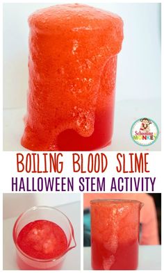 Become a Halloween Hero when You Make Boiling Blood Slime Easy Slime Recipes, Halloween Slime Recipe, Halloween Stem Activities, Halloween Slime, Halloween Stem, Middle School Science Experiments, Halloween Science, Halloween Activity, Halloween Activities For Kids