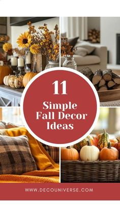 fall decor ideas with pumpkins and sunflowers