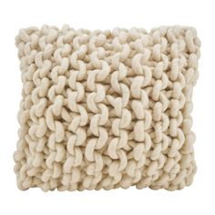 a white pillow that is made out of wool