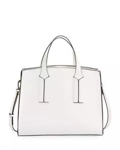 For the Victoria Beckham tote carried at Wimbledon in 2016, the French Connection Coy Faux-Leather Tote $63 at Lastcall as of 30 May 2017, with thanks to @perthsfashion for the tip! Vegan Purses, Vegan Leather Tote Bag, Leather Tote Purse, Faux Leather Purse, White Tote Bag, Vegan Handbags, Faux Leather Handbag, Vegan Leather Tote, White Purses