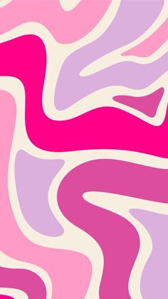 a pink and purple background with wavy lines