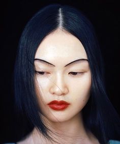 He Cong, Leslie Zhang, Asian Inspiration, Chinese Hairstyle, Beauty Shoot, Beauty Shots, Crazy Colour, Editorial Makeup, Fashion People