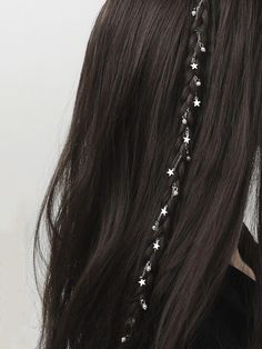 Free Returns ✓ Free Shipping✓. Faux Pearl & Star Charm Hair Clip- undefined at SHEIN. Aesthetic Hair, Prom Hair, Dark Hair, Pretty Hairstyles, Hair Jewelry, Hair Looks, Healthy Hair, Cute Hairstyles