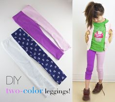 two different types of leggings are shown in this image and the same one is not