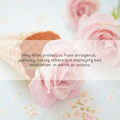 pink roses and ice cream cone with quote about love for each other on blue background