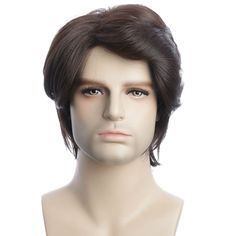 PRICES MAY VARY. 100% Brand New Adjustable Size: The maximum circumference approx 21~24inch/54~62cm(exist 1~2cm normal error), the size of wig cap is adjustable, which can fit different head size High Quality: 100% high-quality high-temperature synthetic fiber,which is very suitable for long term use Wig color may vary due to different monitor or lights Function: Perfect for Halloween wig, concerts, theme parties, weddings, dating, and any other occasion Dark Brown Wig, Mullet Wig, Men's Wigs, Mens Wigs, Wig Party, Halloween Wigs, Brown Wig, Short Wigs, Costume Wigs