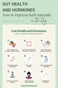 Simple + effective tips to help you improve your gut health naturally for optimal hormone balance + a healthier menstrual cycle. Natural Steps, Improve Your Gut Health, Gut Health Diet, Hormonal Health