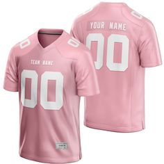 Custom Football Jersey Pink Pink Jersey One Cheap Jersey With Team Name For Fans, Pink Jersey Design, Pink Football Jersey, Pink Football, Jersey Pink, Lunch Table, Pink Jersey, Football Uniform, Flag Football