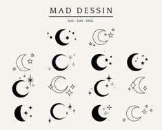 the phases of the moon and stars