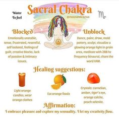 Chakra Meanings, Sacral Chakra Healing, Second Chakra, Chakra Health, Womb Healing, Chakra Cleanse, Chakra Affirmations, Chakra Yoga, Baby Witch