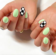 Checkered Nails, Western Nails, Gel Paint, Madam Glam, Square Nail, Summery Nails, Nail Style, Cute Gel Nails, Get Nails