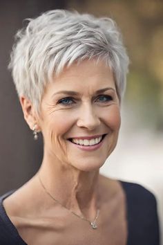 Short Haircut Hairstyles, Simple Short Hairstyles, Bob Pixie Haircut, Grey Hairstyles, Funky Short Hair, Short Spiky Hairstyles