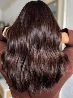 Joico Chocolate Brown Formula, Warm Chocolate Hair Color, Warm Rich Chocolate Brown Hair, Joico Lumishine Formulas, Good Hair Colors For Pale Skin, Rich Warm Brown Hair, Before And After Hair Color, Mocha Brown Hair Color, Mocha Brown Hair