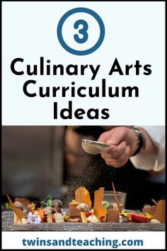 the title for culinary arts's art and craft class is shown above an image of food