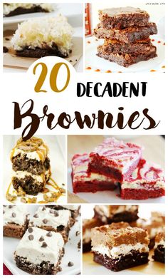 20 decadent brownies that are delicious and easy to make