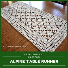 the free crochet table runner pattern