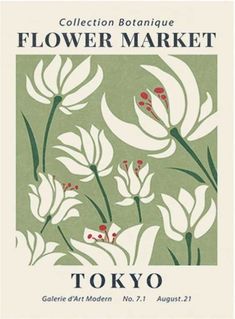 the flower market poster for tokyo